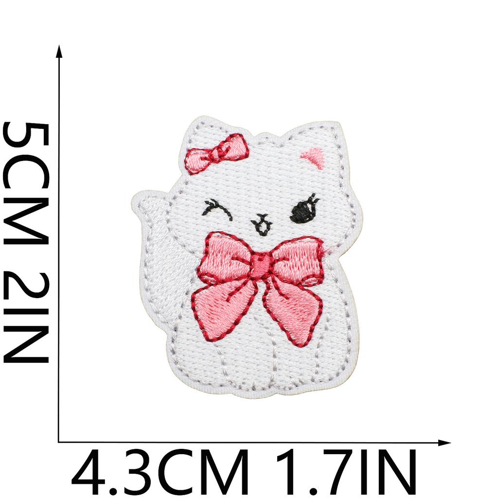 Love Letter Embroidery Cloth Sticker Pink Couple Clothing Decorative Patch Sticker Bow Bear Computer Embroidery Label Heat Transfer