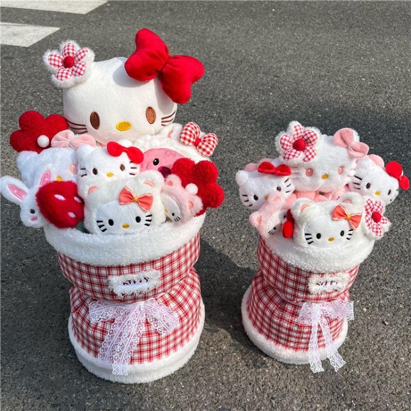 Doll Bouquet Plush Toy Flowers - Cute Gift for Birthday or Graduation, Best Friend or Girlfriend