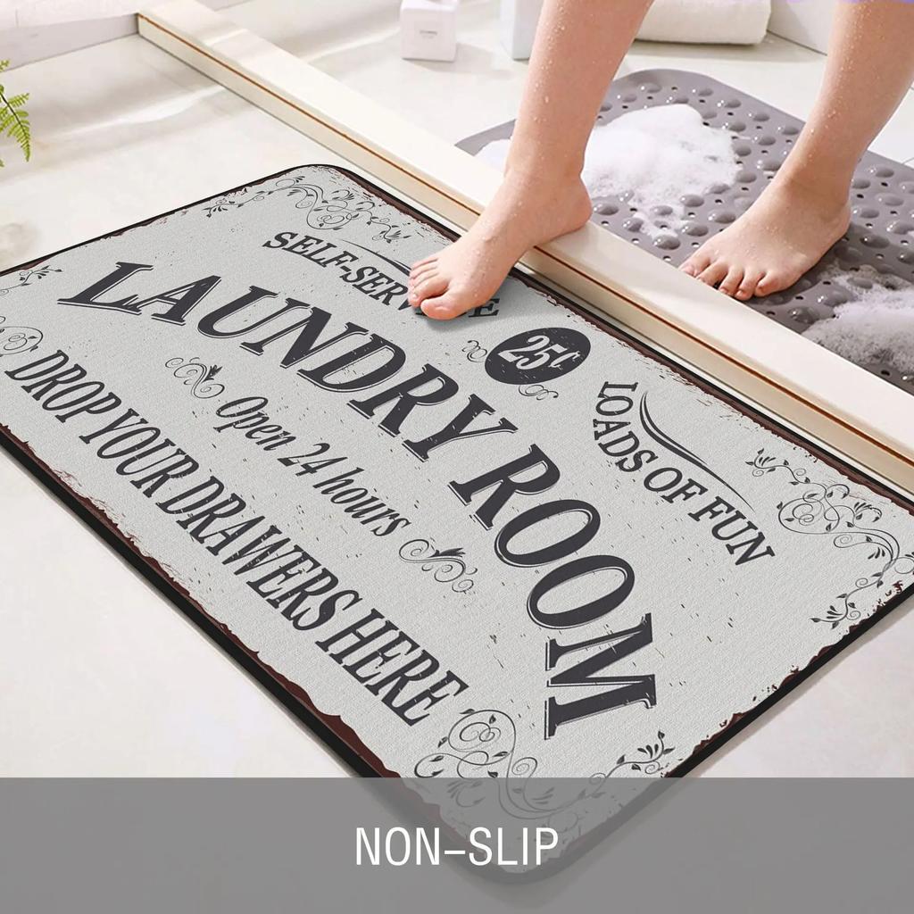 Laundry Room Runners Rugs Home Decor Hallway Balcony Entrance Doormat Laundry Mat for Bathroom Anti-slip Laundry Room Decor
