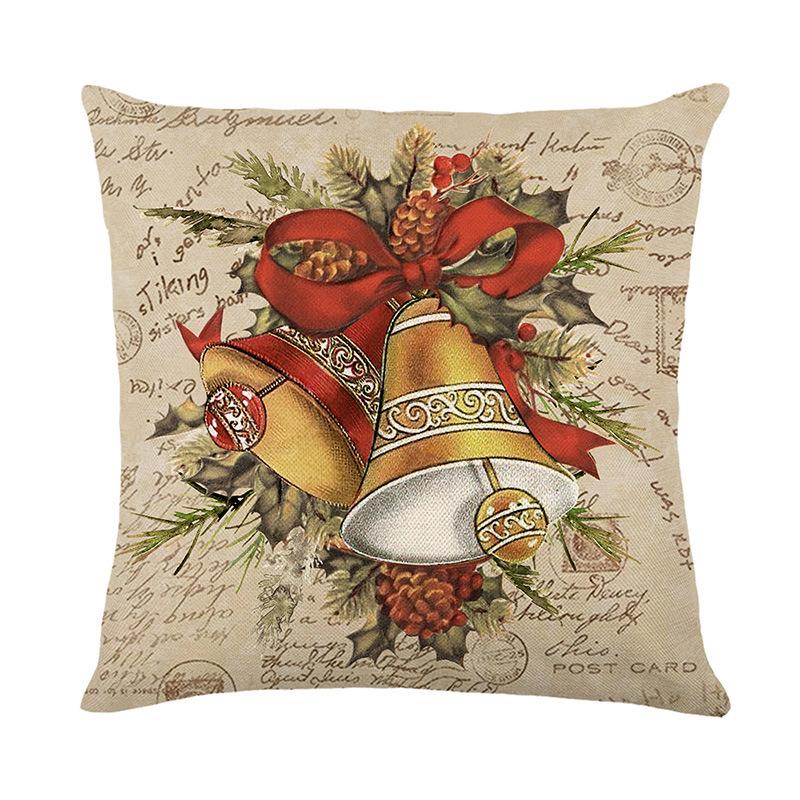 1pc Christmas Cushion Cover Wreath Santa Claus Washable Cover 2025 New for Home Ornament Xmas New Year Christmas Decoration