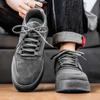 Fashion Round Tip Zimni High Black Boots Sneakers Men Genuine High Top Canvas Shoes Men Sport Play Sapatilla Tenys Baskette Nice