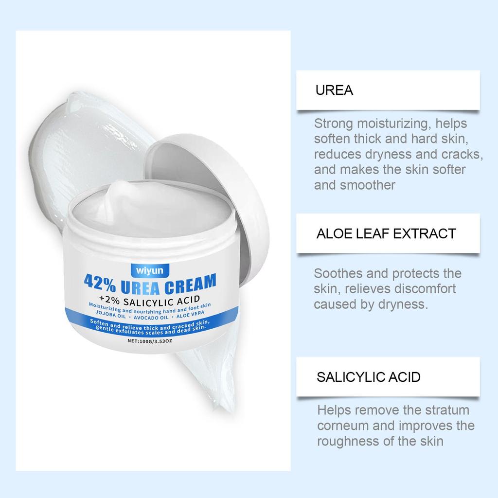 Wiyun Urea Moisturizing Foot Repair Cream Nourishing Foot Moisturizer with Urea Gentle Care for Soft Feet 100g