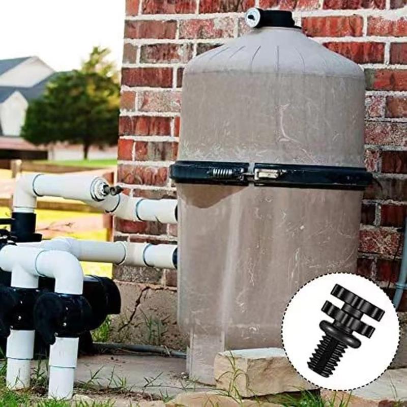 6PCS Pool Air Exhaust Kit Easy Replacement Air Safety Filter Kit Directional Vent Valves Efficient Pool Exhaust Kit