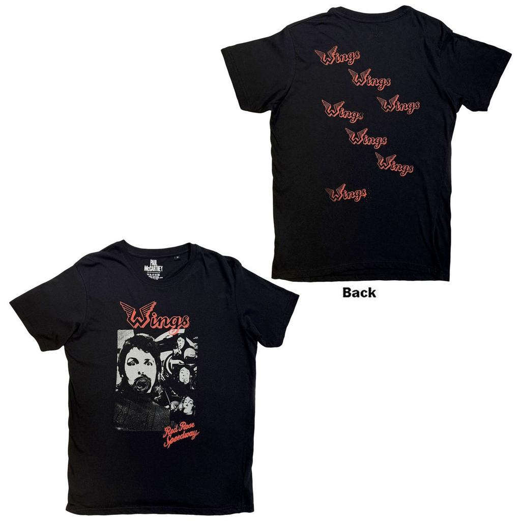 Paul McCartney - Wings Collage - Black t-shirt