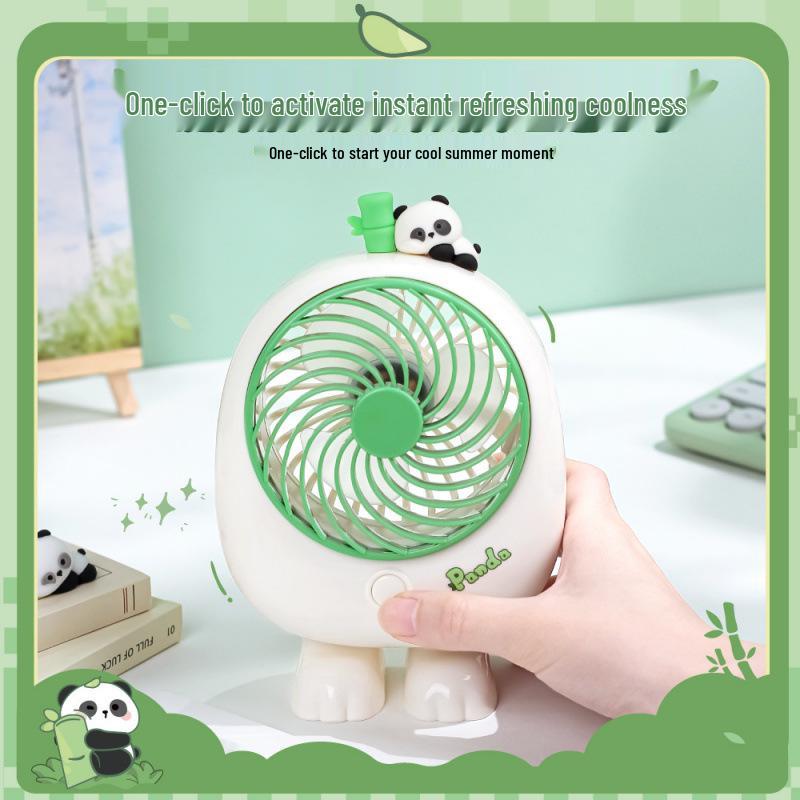 Panda USB Desktop Fan: Quiet, Gentle Breeze for Dorms & Offices