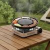 Aluminum Zinc Zinc Alloy Barbecue Plate Oil-drain Groove Grilling Pot Practical Roast Meat Pan  Picnic