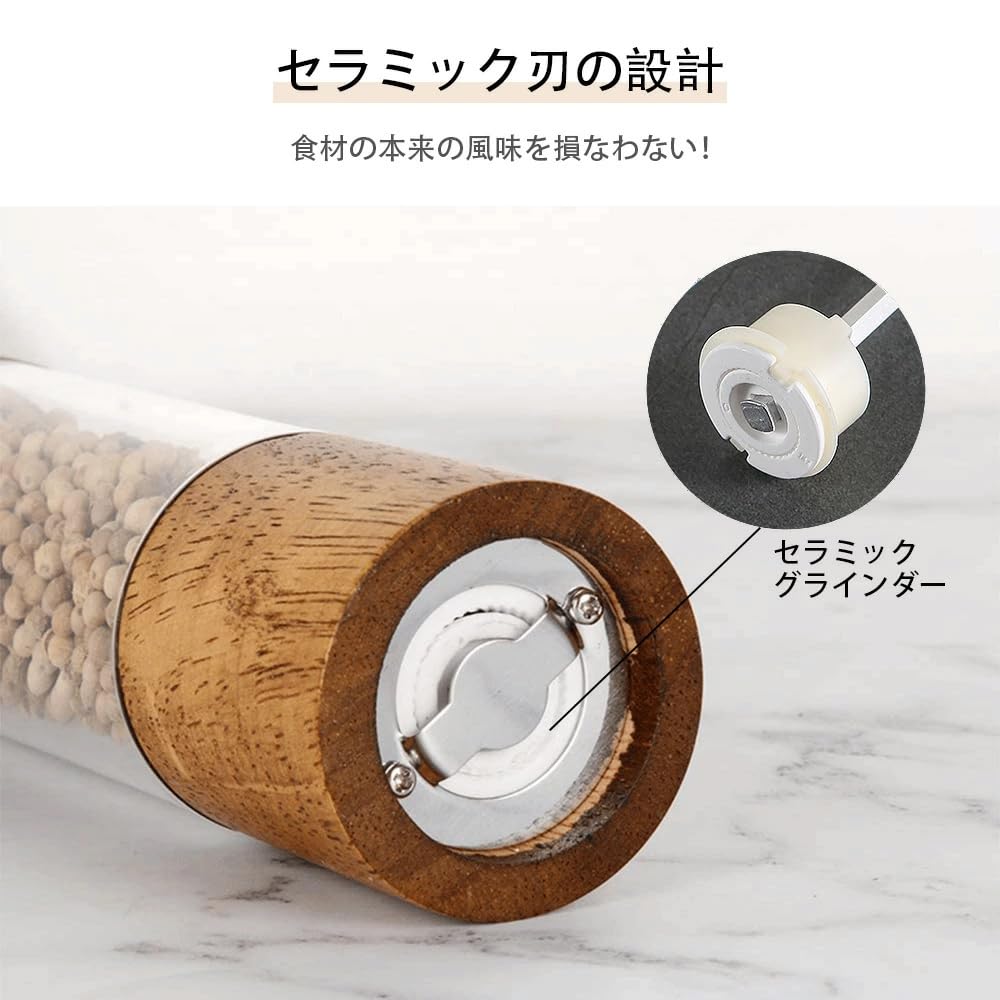 Moara de piper Moara de sare manuala Moara de piper Moara de piper Moara de sare Moara de piper Moara de sare Moara de condimente Sare gema Piper negru Ajustare grosieritate Condimente