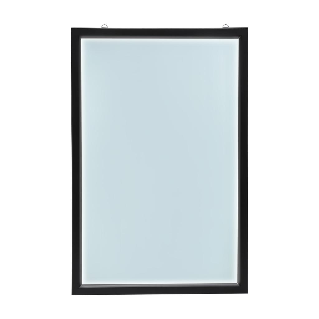 24x36 LED Movie Poster Frame Light Box Black Slim Edge Lit Backlit Advertising Display Wall Mount Cinema