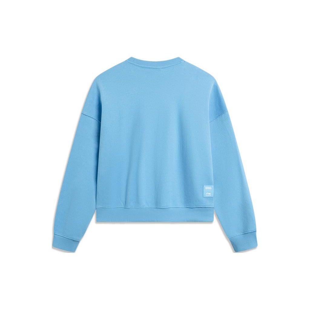 Li Ning X League Of Legends Poro Cartoon Anime Casual Crewneck Pullover Long Sleeve Sweatshirt Women sweatshirt Xinjiang-Blue AWDTE88-2