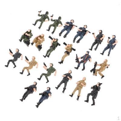 20 pièces 1:Figurines de simulation à l'échelle 43 Modèle Soldats enfants jouet