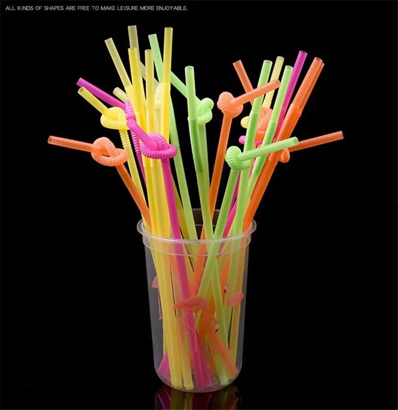 100pc/lot 1.2 cm big Disposable bubble tea straw milk tea milk juice plastic transparent 19/23cm Tea Fruit Drink Straws