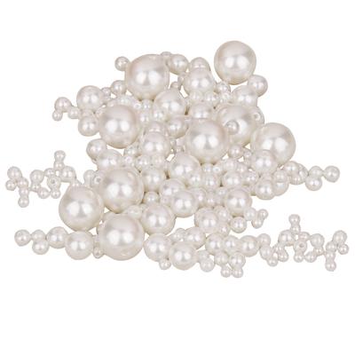 300 pezzi di perle di perle in resina rotonde sciolte finte distanziatrici decorative