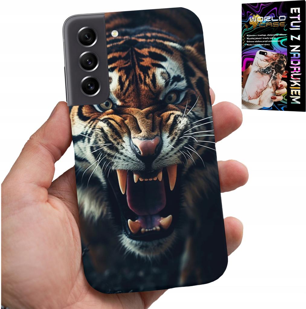 Etui Do Samsung Galaxy S22 - Tygrys Lew Safari Zwierzęce Wzory Plecki