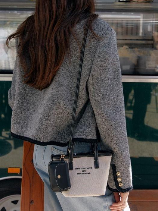 DEPOUND Leather Multi Case Bag Charm - Black