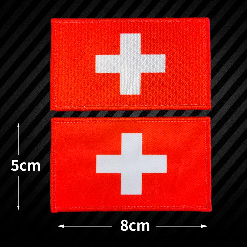 5 Stück Weltflagge Stickerei Stoffaufkleber Armband Klettverschluss DIY Aufnäher Stickerei Stoffaufkleber