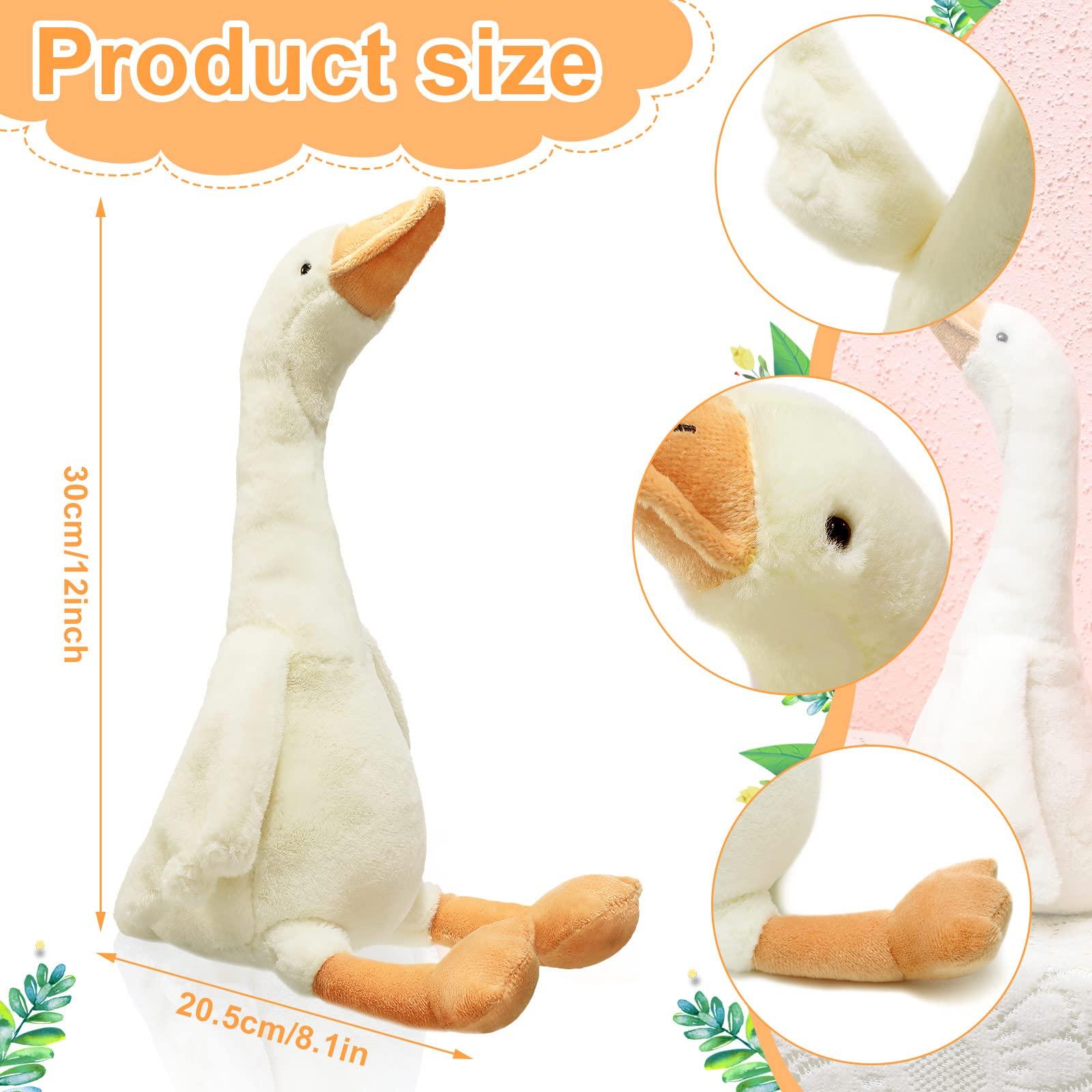 One Silly Goose Plush Stuffed Animal Toy,Swan Stuffed Animal,Funny Duck Plush Swan Toys Gifts for Birthday Favor Baby Shower 1pc белый