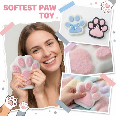 Cat Paw Shaped Cleaning Sponge Soft Durable Multi Layer Foam Non Scratch Household Kitchen Tool for Dishwashing Surfaces