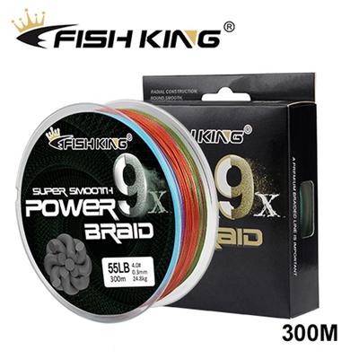 Fishing King 300M 9X Strands Braided Fishing Line Multifilament Pe Line Braided Fishing Line