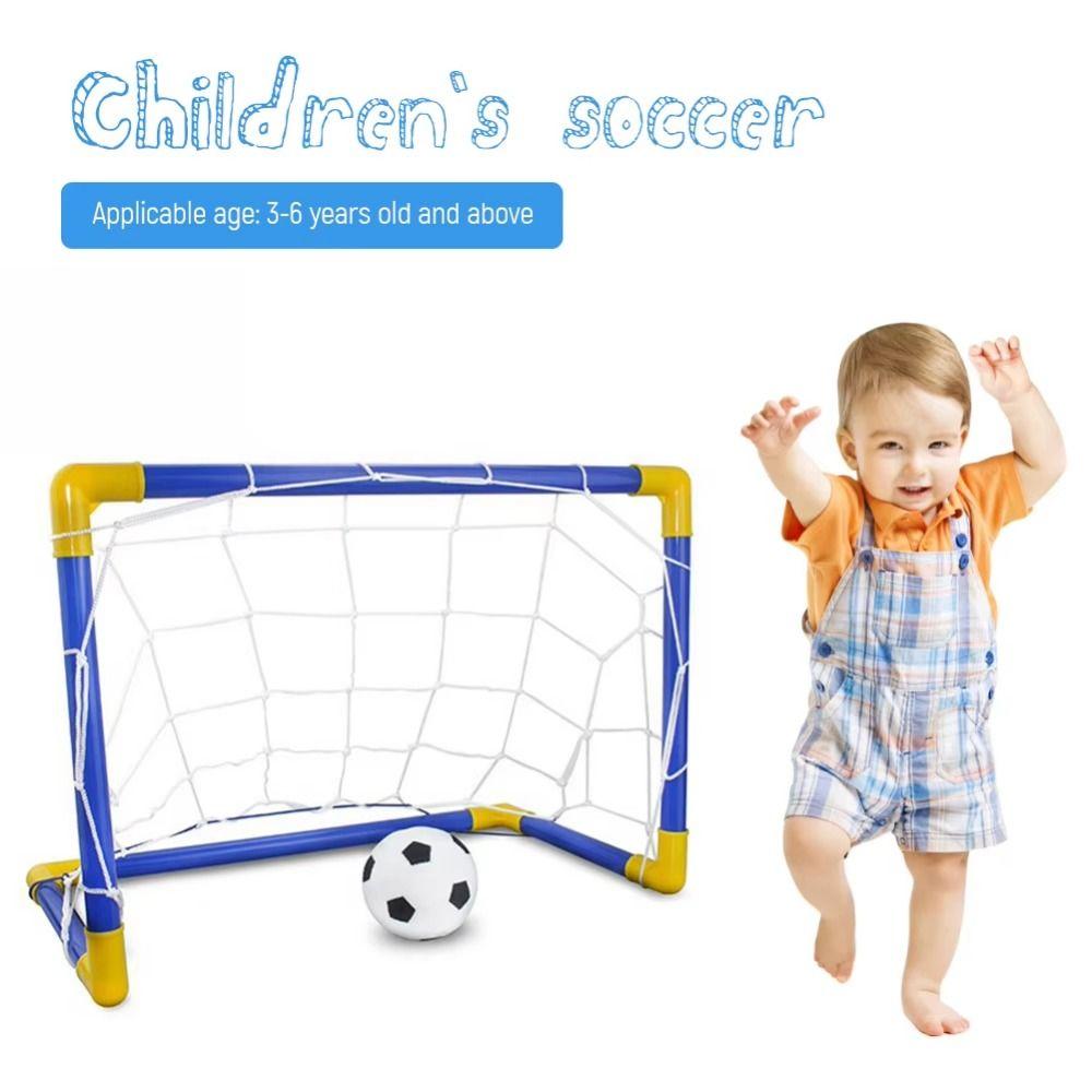 High-Strength Frame Kids Soccer Goal Removable Net Indoor Soccer Post Frame Kit  Indoor Practice