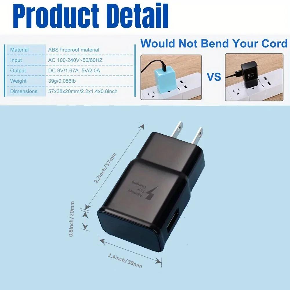 2x Lot For Samsung Galaxy S21 S20 A51 A14 A13 5G A12 Fast Charger & USB-C Cable 15W