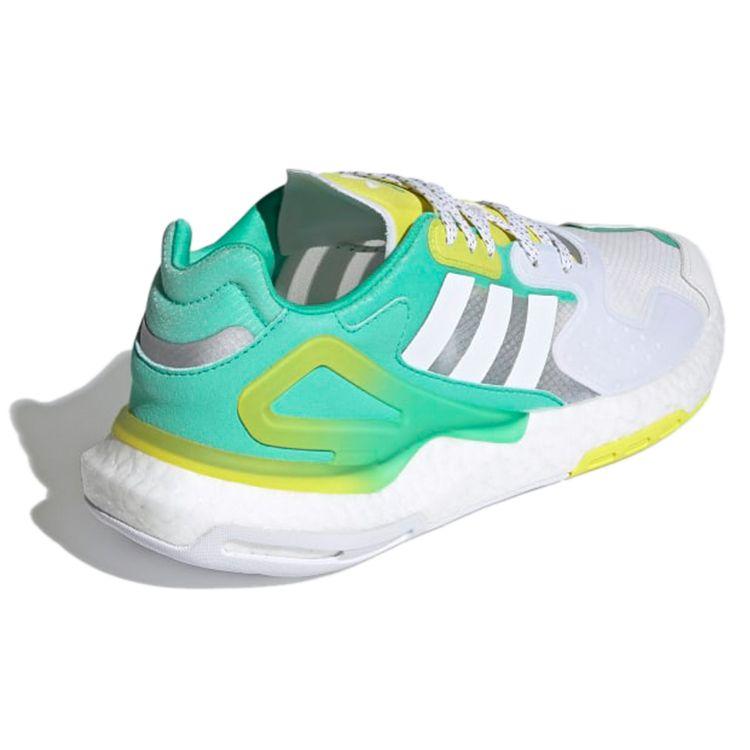 Adidas Originals Day Jogger Mesh Suede Shock Absorption Non-Slip Wear-Resistant Low-Top Sports Casual Shoes Unisex Sneakers White Green GW4913