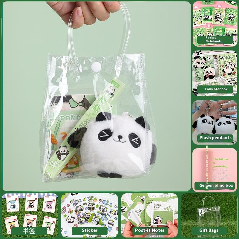 1 Set Pen Stickers Notebook Plush Pendants Handbag Final Prizes Stationery Gift Bag For Students Kawaii Capybara Stationery Kit