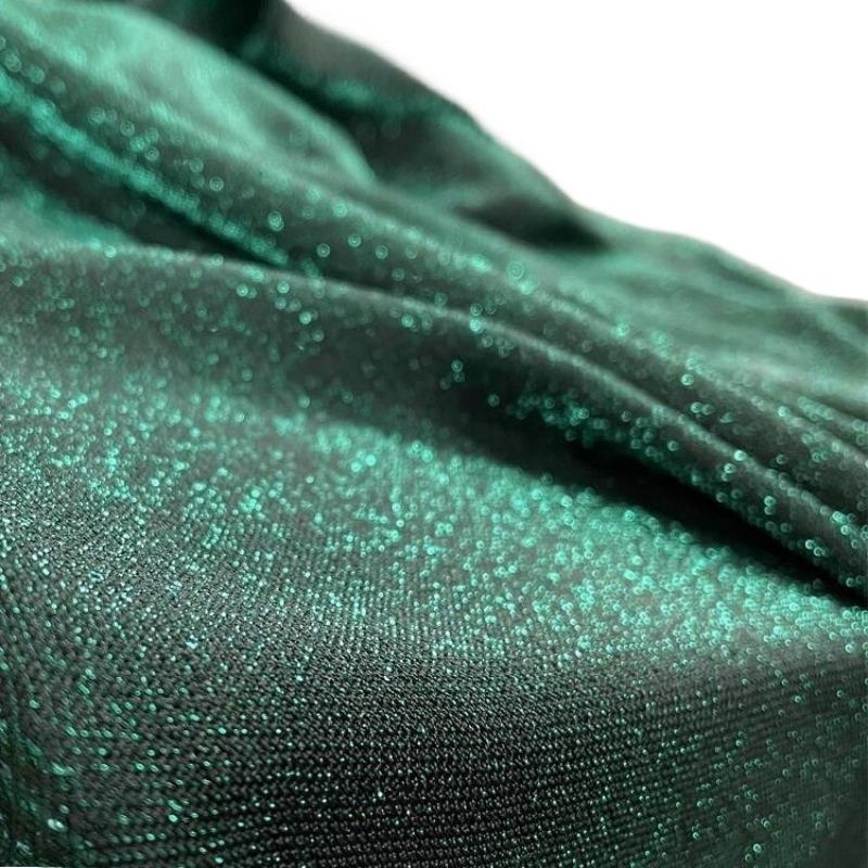 1meter Dark Green Color Bright Silk Fabric Peacock Green Color Star Sparkle Fabric for Halloween Christmas Decor