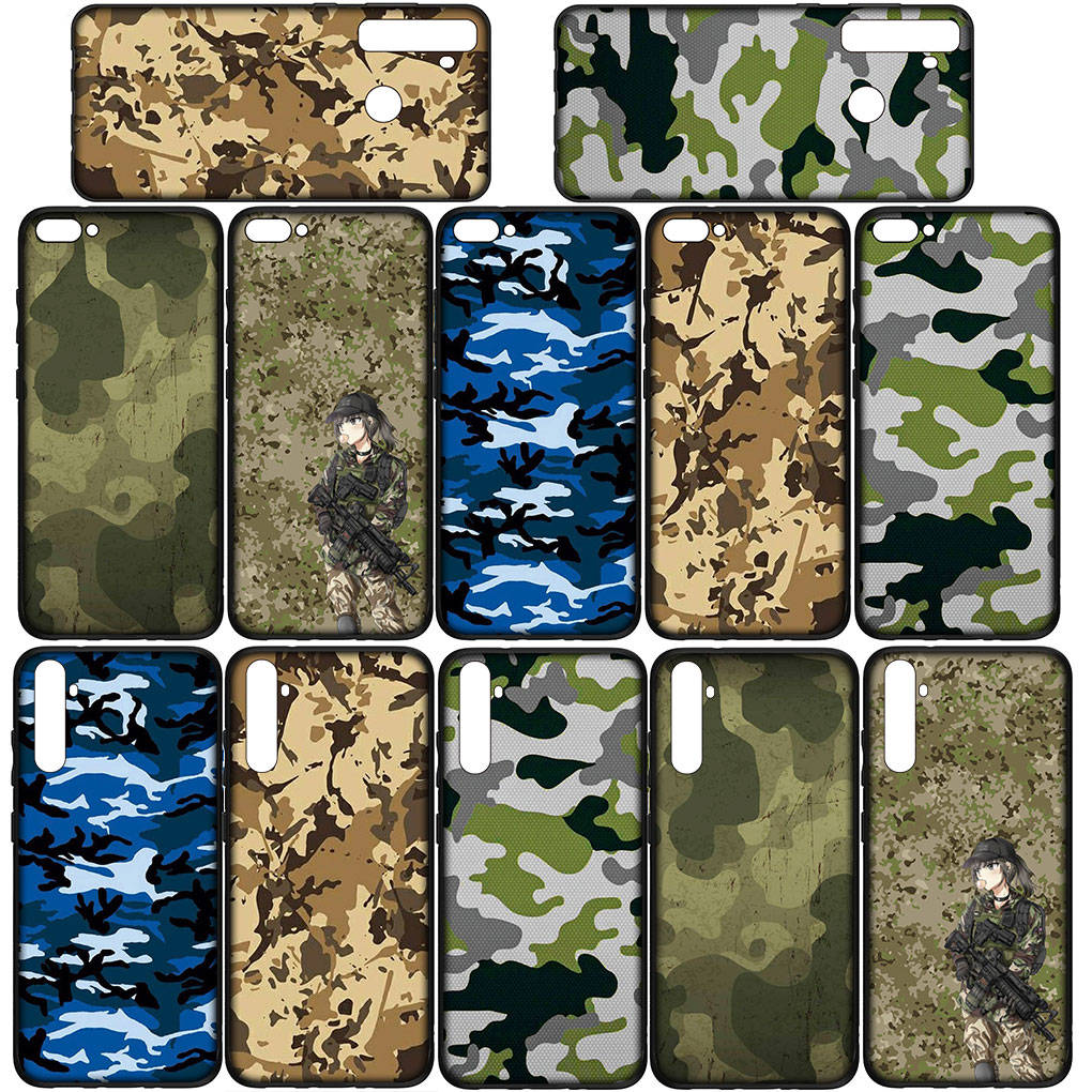 for iPhone 16 15 Xiaomi Redmi Note 14 13 12 11 Pro Max X 8 16e Samsung Galaxy S25 S24 S23 Moto OPPO Huawei Pattern Camo Military Army Camouflage Case