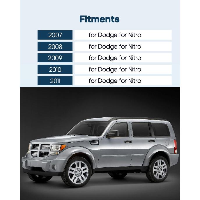 ECCPP Interior Door Handles 2007-2011 for Dodge for Nitro Outer Replacement Driver Passenger Door Handles 4pcs Chrome 68004829AA, 81632, 68004828AA,