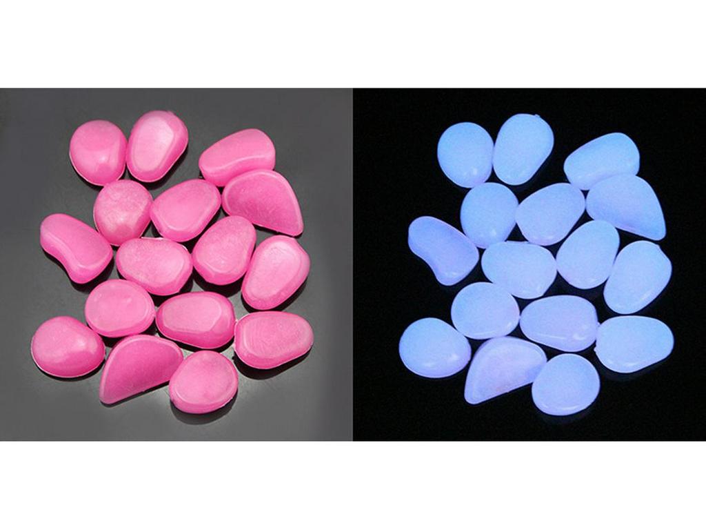 Luminous Stone 2.5-2.7cm - Fluorescent Pebble for Garden, Aquarium, and Landscaping