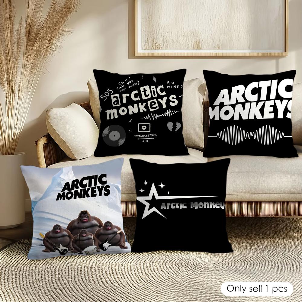 Band AArctic MMonkeys Cushion Cover Soft Short Plush Pillow Cover Smooth Cozy Texture Aesthetic Cushion Case Home Decor