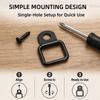 6Pcs Black Heavy Duty D-Ring Tie Down Anchors, Single Hole Metal Loop Hooks For Trailer Storage Cabinet Cargo Securing