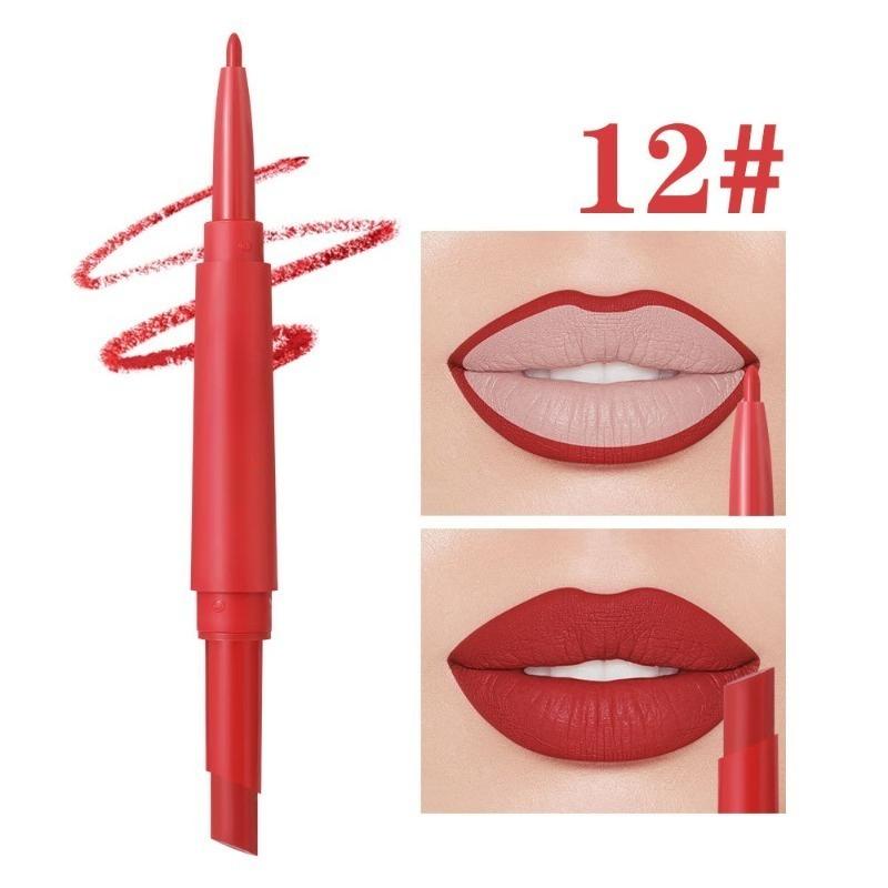 

Double-headed Lip Liner Lipstick Two-in-one Non-stick Cup Matte Matte White Outline Lip Pen