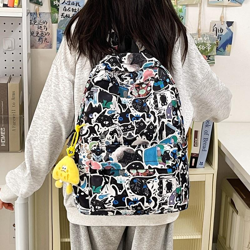

Women s Graffiti Backpack Student Schoolbag Men s Print Backpack