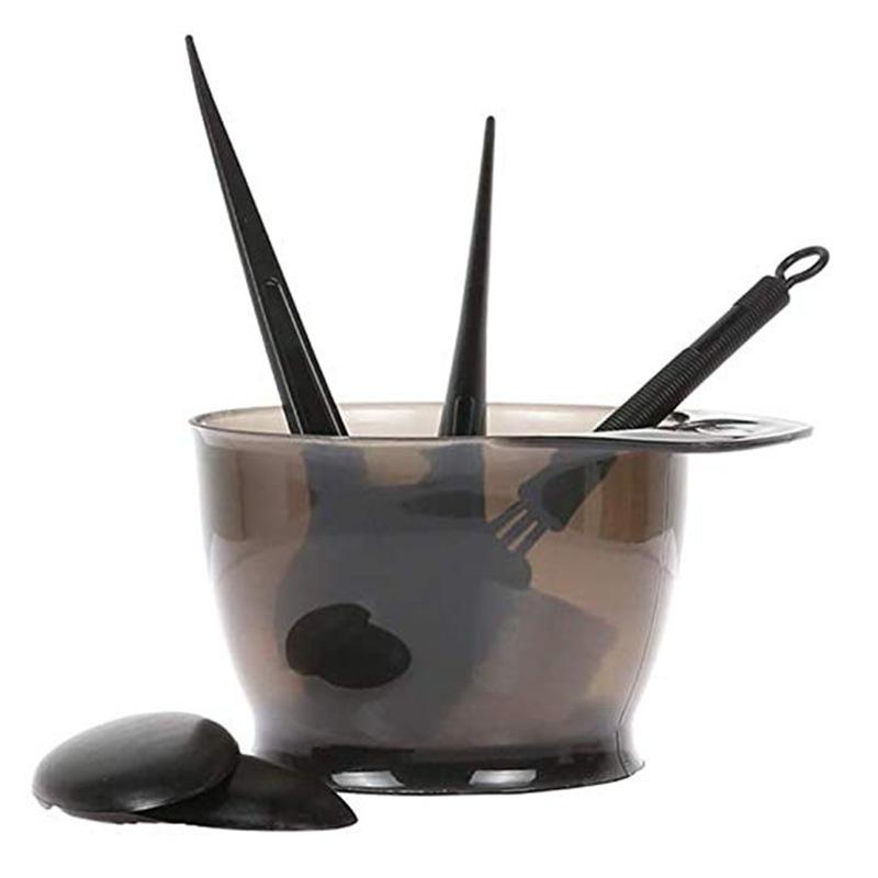 4/6Pcs Hair Dye Color Brush Bowl Set With Ear Caps Dye Mixer Hair Tint Dying Coloring Applicator Hairdressing Styling Accessorie