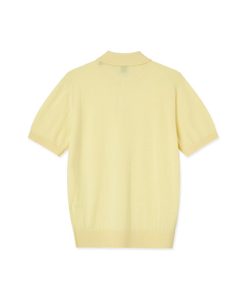 IOLO Silk Blended Half Polo_Lemon Yellow