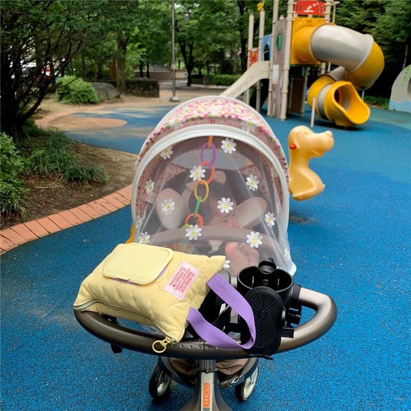 Macaron-Farben-Auto-Taschentuchbox, wasserdichte Taschentuch-Abdeckung, Kinderwagen-Taschentuch-Hängetasche