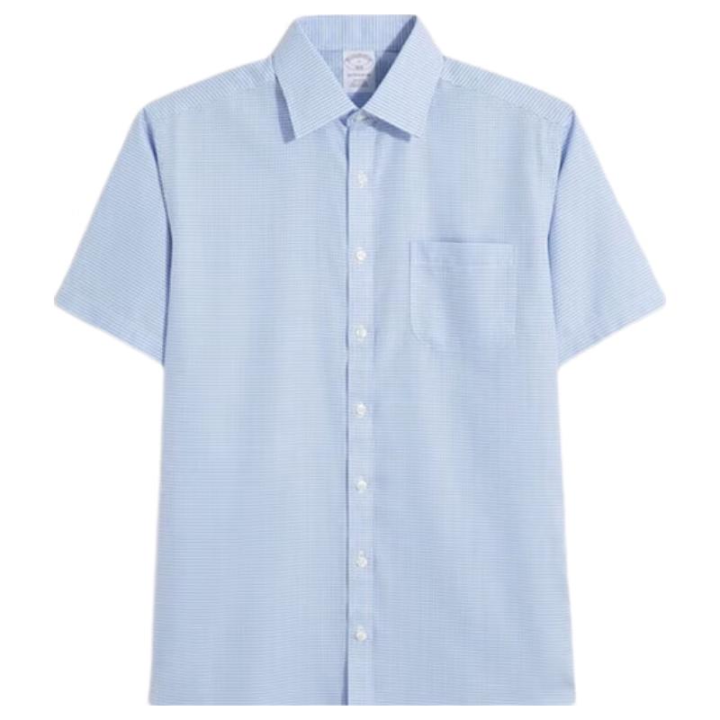 Brooks Brothers Men s Slim-Fit Non-Iron Short-Sleeve Cotton Dress Shirt M