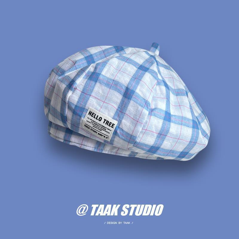 Summer Trendy Unisex Beret Hat With Cute Embroidered Patterns And Fit Comfortable