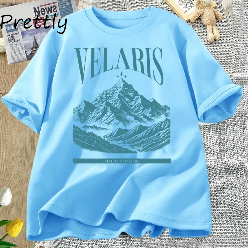 

Velaris ACOTAR Tshirt for Unisex Women Bookish Merch Tshirt Sarah J Maas T Shirt Casual Vintage Cotton Short Sleeve Tee Shirt 4XL