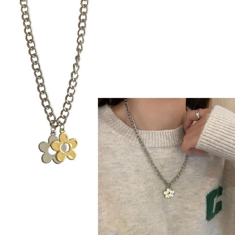 Flower Pendant Choker Pendant Necklaces Alloy Pendant Jewelry Y2k Accessories