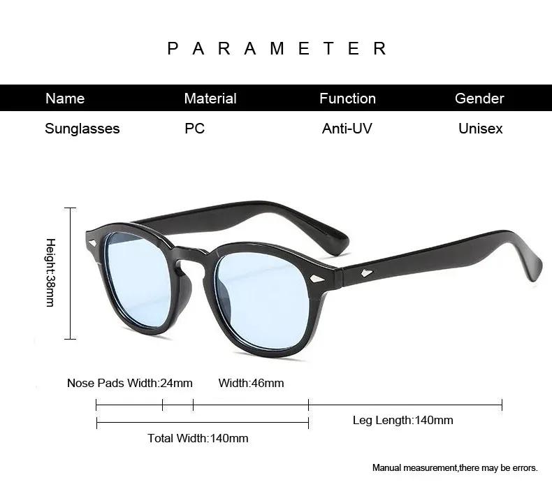 Vintage Round Sunglasses Men Women Fashion Brand Designer Sun Glasses Male Female Retro Rivet Candy Color