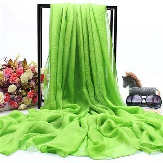 Extra-Large Bright Red Chiffon Scarf for Spring & Summer – Versatile Sunscreen Shawl for Beach, Dance, or Party.