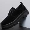 Autumn retro lace-up shoes heightened British style low-top platform shoes