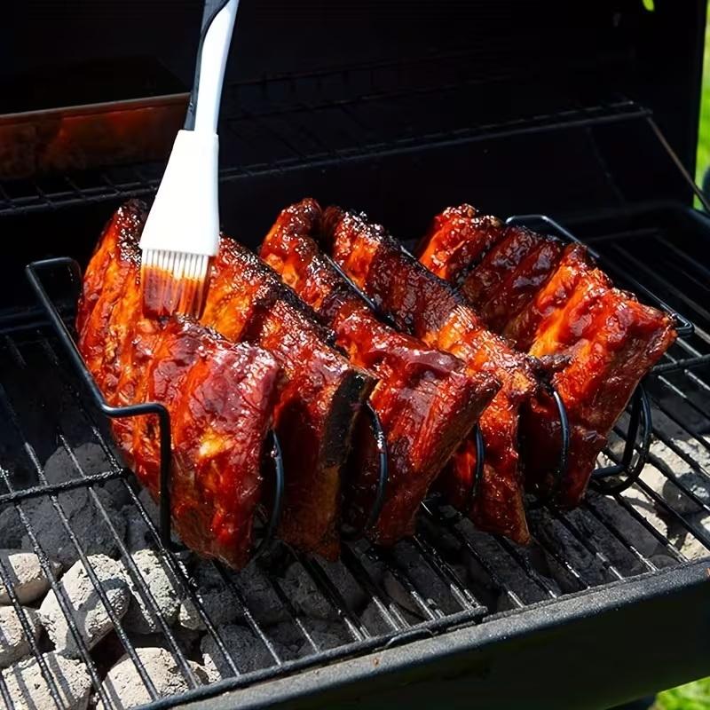 1Pc Outdoor Bbq Tool, Steak And Lamb Grill, Portable Bbq Mesh Rack, Picnic Utensils, Chicken Rack Bbq Grill Rack