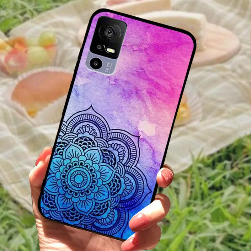 For TCL 40R Case TPU Soft Silicone Marble Phone Cover Case for TCL 405 406 408 403 TCL40R Shockproof Funda Love T771K Bumper