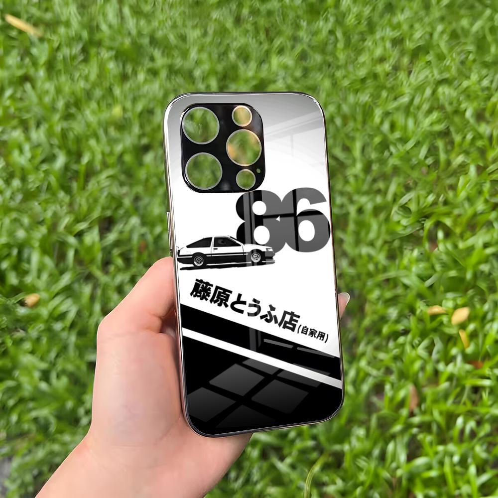 Fashion AE86 Phone Case For IPhone 16 15 14 13 12 11 Pro Max Plus Mini MagSafe Glass Cover