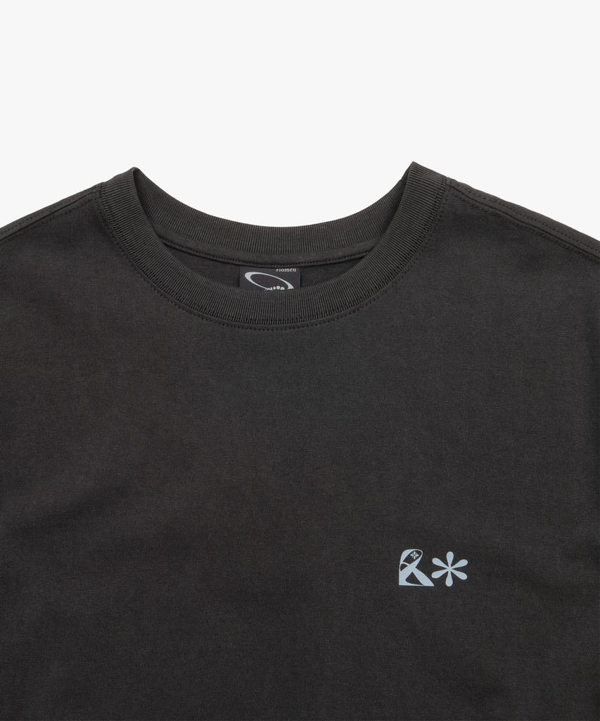 Liomeu Overlap Orbit Short Sleeve T-Shirt_Charcoal