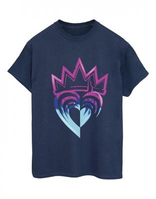 Womens/Ladies Descendants Pink Crown Cotton Boyfriend T-Shirt