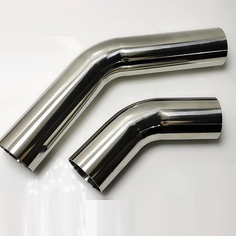 Stainless steel non-standard exhaust 45 degree elbow 70mm extended and 200mm extended at both end exhaust bend